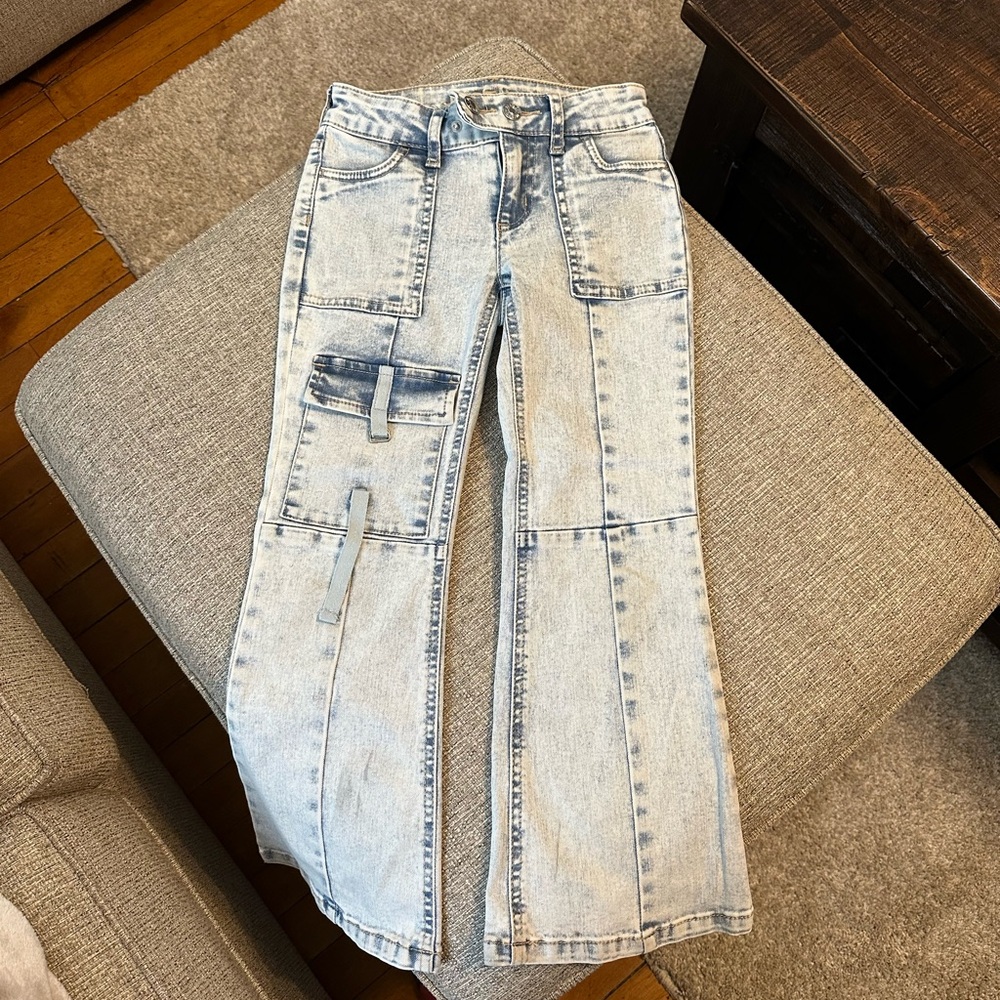 Justice Light Blue Flare Jeans